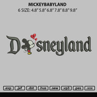 Mickeybabyland Embroidery File 6 sizes