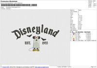 Disneyland minnie ghost Embroidery File 6 size