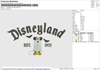 Disneyland minnie ghost Embroidery File 6 size