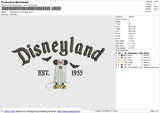 Disneyland minnie ghost Embroidery File 6 size