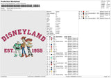 Disneyland Toy Story Embroidery File 6 size