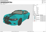 Dodge Charger Embroidery File 6 size