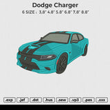 Dodge Charger Embroidery File 6 size