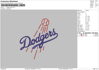 Dodgers3024 Embroidery File 6 sizes