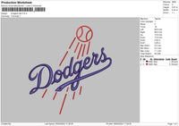 Dodgers3024 Embroidery File 6 sizes