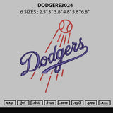 Dodgers3024 Embroidery File 6 sizes