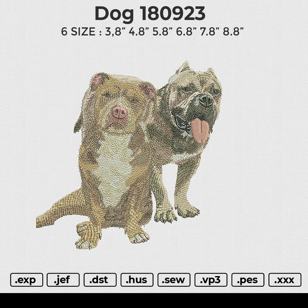 Dog 180923 Embroidery File 6 size