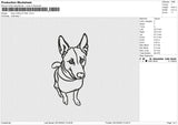 Dog outline 011223 Embroidery File 6 size