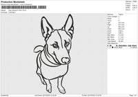 Dog outline 011223 Embroidery File 6 size