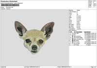 Dog Head 0405 Embroidery File 6 sizes