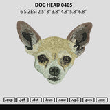 Dog Head 0405 Embroidery File 6 sizes