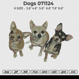 Dogs 071124 Embroidery File 6 size