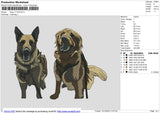 Dogs 111223 Embroidery File 6 size