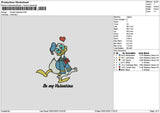 Donald Love 01 Embroidery File 6 sizes