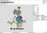 Donald Love 01 Embroidery File 6 sizes