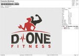 Done fitnes Embroidery File 6 size