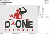 Done fitnes Embroidery File 6 size