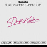 Dorota Embroidery File 6 size