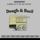 Doughtext Embroidery File 6 sizes