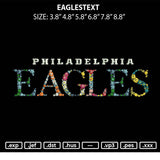 Eaglestext Embroidery File 6 sizes