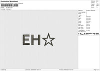 EH Star Embroidery File 6 size