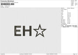 EH Star Embroidery File 6 size