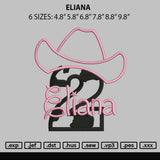 Elianatext Embroidery File 6 sizes