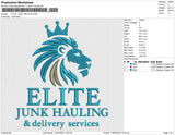 ELITE JUNK HAULING Embroidery File 6 size