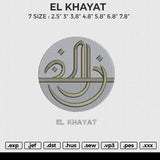 EL KHAYAT Embroidery File 6 size