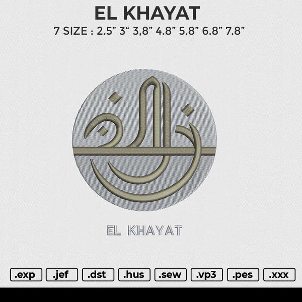 EL KHAYAT Embroidery File 6 size