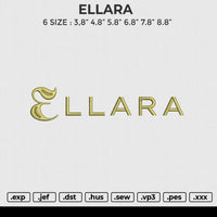 ELLARA Embroidery File 6 size