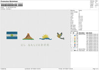 EL SALVADOR Embroidery File 6 size