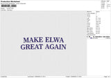 ELWA Embroidery File 6 size