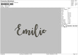 Emilio Text Embroidery File 6 sizes