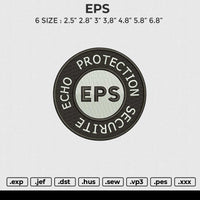 EPS Embroidery File 6 size