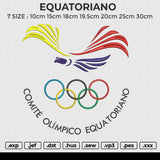 EQUATORIANO Embroidery File 6 size