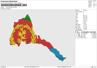 ERITREA Flag v4 Embroidery File 6 size