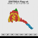 ERITREA Flag v4 Embroidery File 6 size