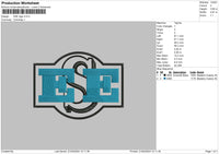 Esetext Embroidery File 6 sizes