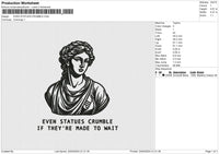 EVEN STATUES CRUMBLE Embroidery File 6 size