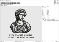 EVEN STATUES CRUMBLE Embroidery File 6 size