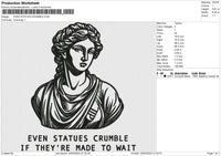 EVEN STATUES CRUMBLE Embroidery File 6 size