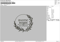 Exotictext Embroidery File 6 sizes