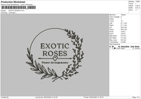 Exotictext Embroidery File 6 sizes