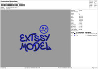 Modeltext 01 Embroidery File 6 sizes