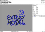 Modeltext 01 Embroidery File 6 sizes