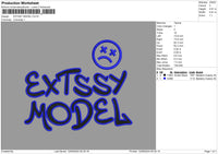 Modeltext 01 Embroidery File 6 sizes