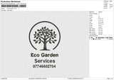 Eco Garden Embroidery File 6 size