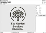 Eco Garden Embroidery File 6 size