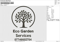 Eco Garden Embroidery File 6 size